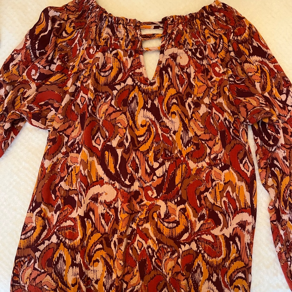 Buckle Black Women's Multicolor Patterned Blouse - Picture 6 of 6